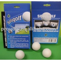 Cold water soluble biodegradable golf ball. Professional manufacturer of only water-soluble materials.